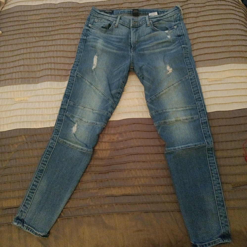 True Religion Halle moto crop skinny 29